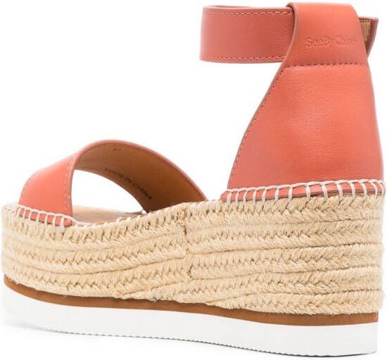 See by Chloé Espadrilles met plateauzool Roze