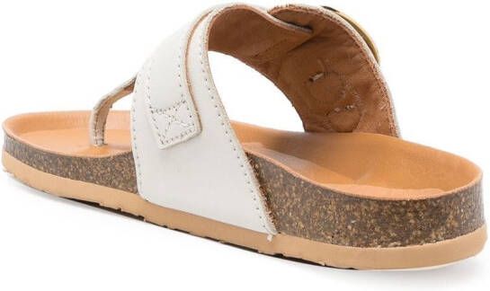 See by Chloé Teenslippers met gegraveerd logo Beige