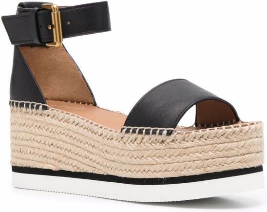 See by Chloé Espadrilles met sleehak Zwart