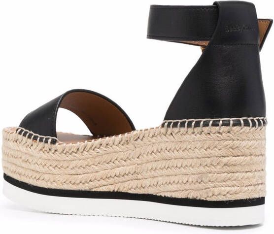 See by Chloé Espadrilles met sleehak Zwart