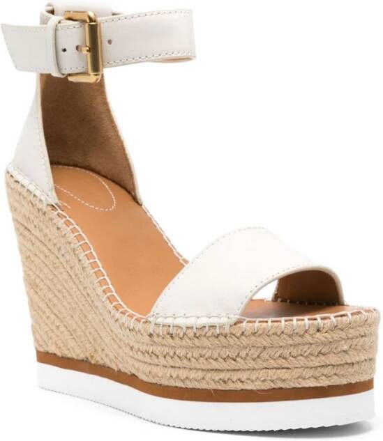 See by Chloé Glyn espadrilles met sleehak Beige