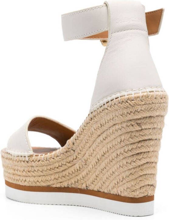 See by Chloé Glyn 115mm espadrilles met sleehak Beige