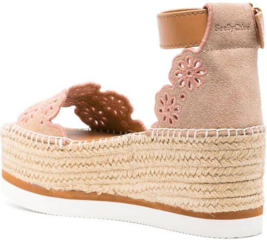 See by Chloé Glyn espadrilles met sleehak Beige