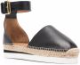 See by Chloé Glyn leren espadrilles Zwart - Thumbnail 2