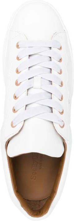 See by Chloé Low-top sneakers met logo Wit