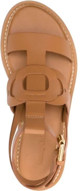 See by Chloé Loys leren sandalen Beige