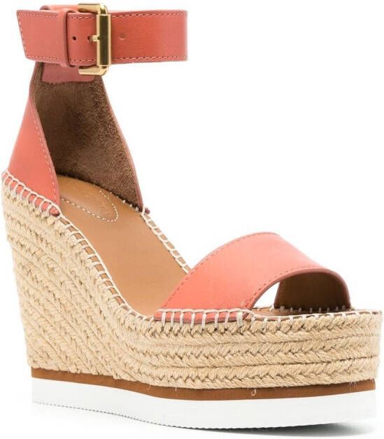 See by Chloé Espadrilles met open neus Roze