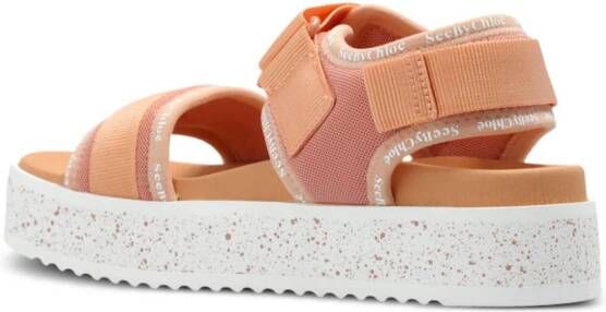 See by Chloé Pipper sandalen met plateauzool Oranje