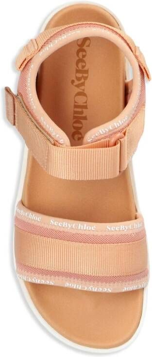 See by Chloé Pipper sandalen met plateauzool Oranje