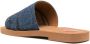 Chloé Woody slippers met geborduurd logo Blauw - Thumbnail 3