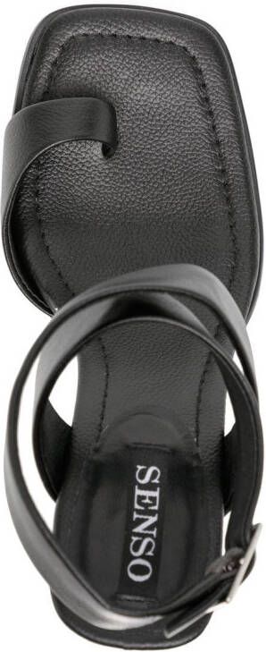 Senso Chrissy leren sandalen Zwart