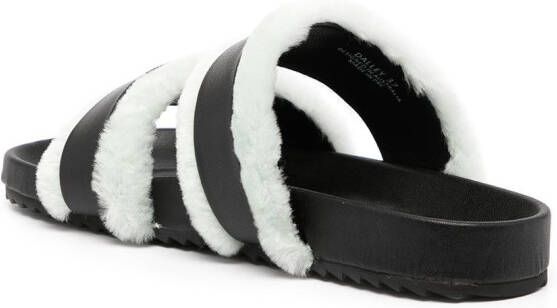 Senso Dalley sandalen met lammy afwerking Zwart