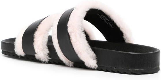 Senso Dalley sandalen met lammy afwerking Zwart