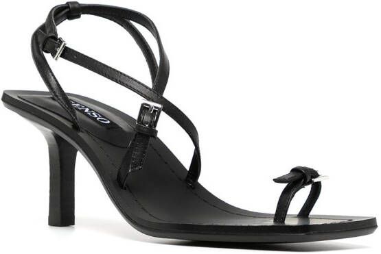 Senso Laven leren sandalen Zwart