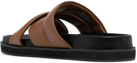 Senso Nico leren sandalen Bruin