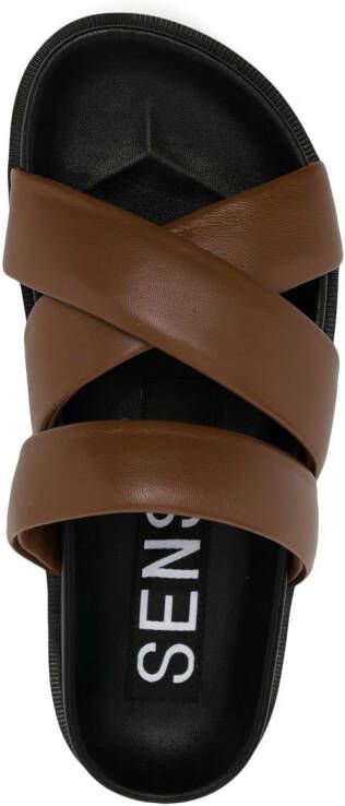 Senso Nico leren sandalen Bruin