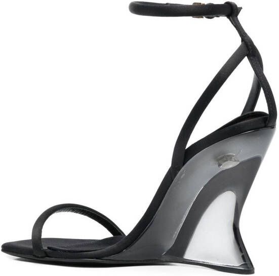 Sergio Rossi Evangelie sandalen met sleehak Zwart