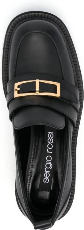 Sergio Rossi Leren loafers Zwart