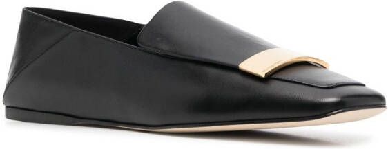 Sergio Rossi Loafers met vierkante neus Zwart