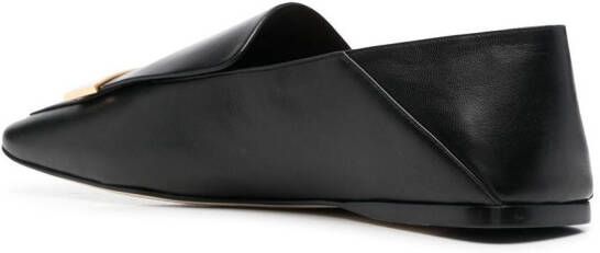 Sergio Rossi Loafers met vierkante neus Zwart