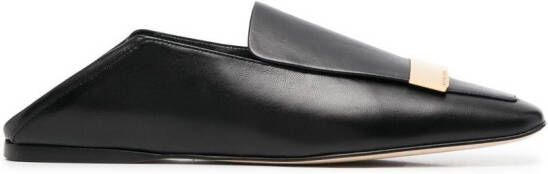 Sergio Rossi Loafers met vierkante neus Zwart