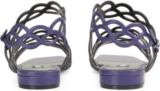 Sergio Rossi Mermaid leren sandalen Paars