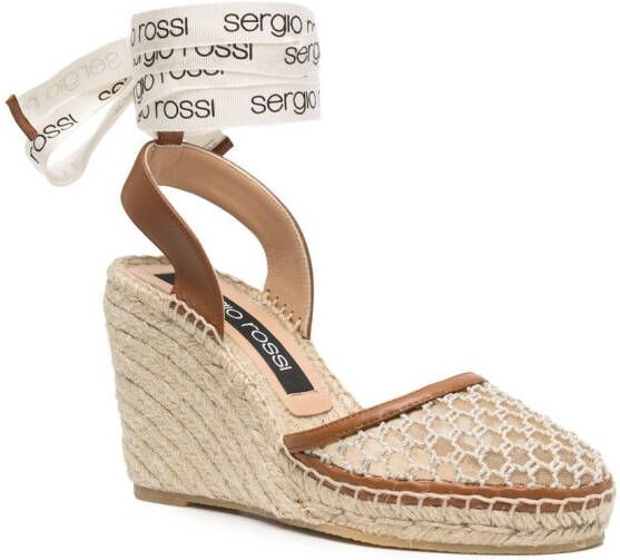 Sergio Rossi Sandalen met sleehak Beige