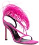 Sergio Rossi Sandalen met veren afwerking Roze - Thumbnail 2