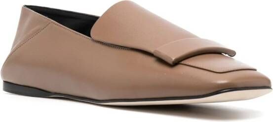 Sergio Rossi Loafers met vierkante neus Bruin