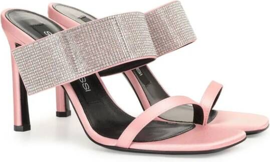 Sergio Rossi sr Paris sandalen verfraaid met stras Roze