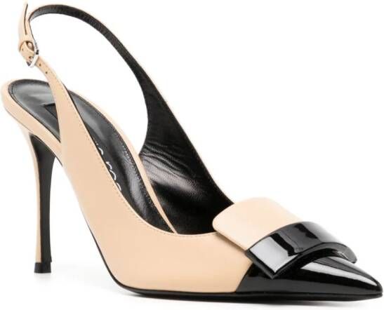 Sergio Rossi SR1 90 mm slingback pumps Beige