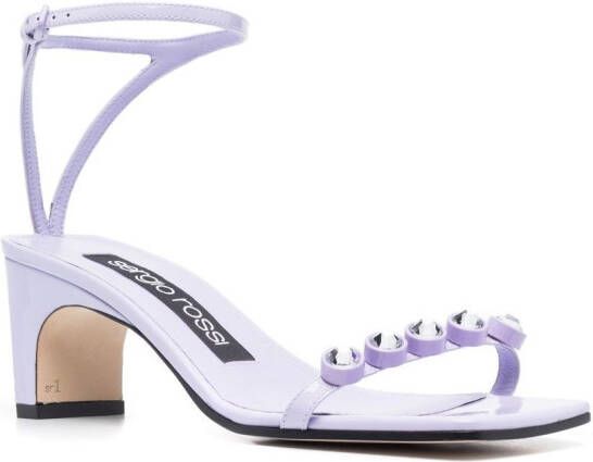 Sergio Rossi Sr1 sandalen verfraaid met kristal Paars