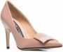 Sergio Rossi sr1 pumps met logoplakkaat Beige - Thumbnail 2