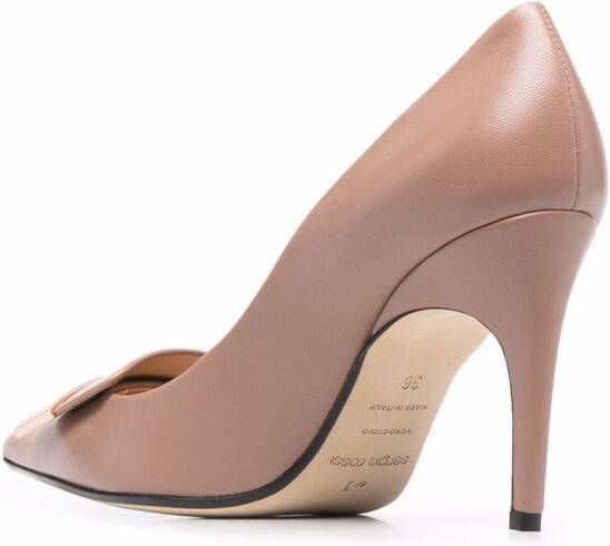 Sergio Rossi sr1 pumps met logoplakkaat Beige