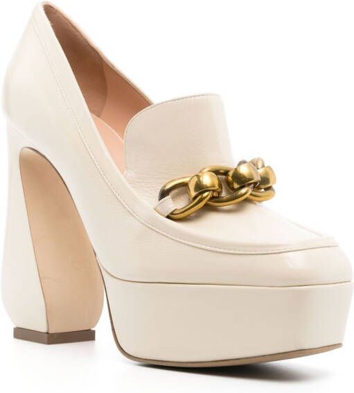 Si Rossi Pumps met schakelketting Beige