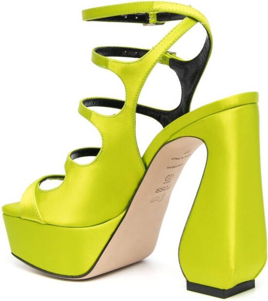 Si Rossi Sandalen met plateauzool Groen