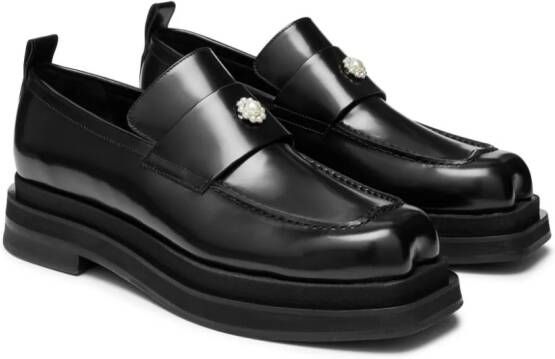 Simone Rocha Loafers met hartvormige neus Zwart