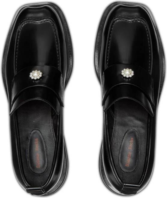 Simone Rocha Loafers met hartvormige neus Zwart