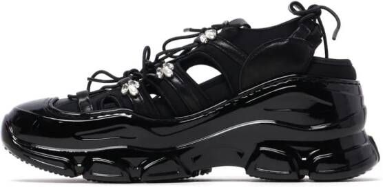 Simone Rocha Tracker sneakers met uitgesneden details Zwart