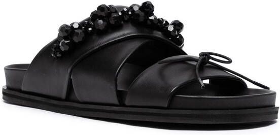 Simone Rocha Verfraaide slippers Zwart