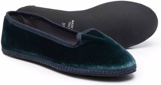 Siola Fluwelen loafers Groen