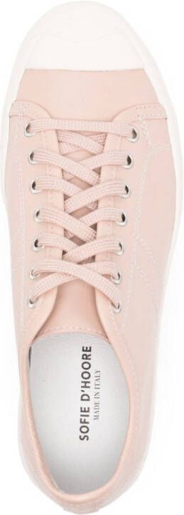 Sofie D'hoore Folk low-tip leren sneakers Roze