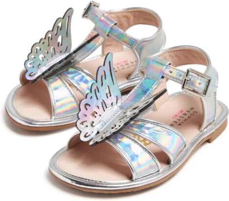 Sophia Webster Mini Sandalen met vlinderdetail Zilver