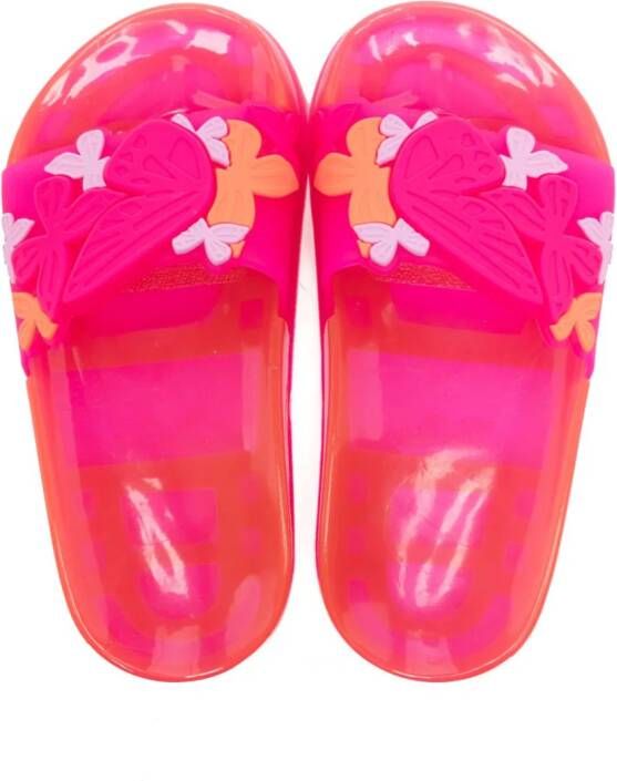 Sophia Webster Mini Butterfly jelly slippers Roze