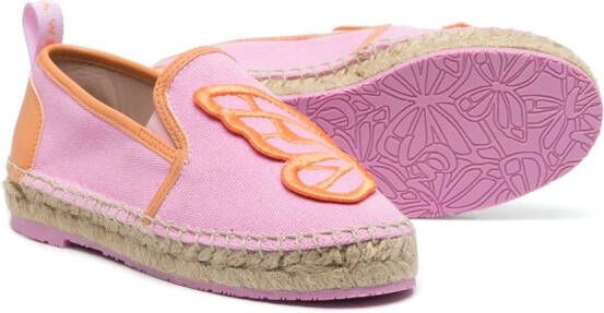 Sophia Webster Mini Espadrilles met vlinderpatch Roze