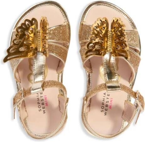 Sophia Webster Mini Celeste lakleren sandalen Goud