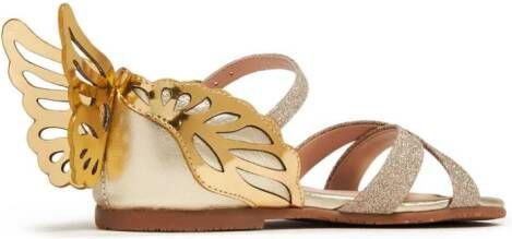 Sophia Webster Mini Heavenly Wing leren sandalen met applicatie Goud