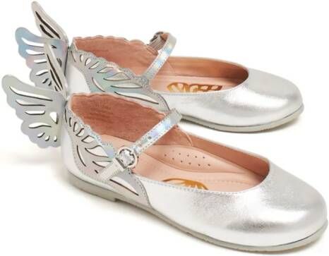 Sophia Webster Mini Heavenly Wing leren sandalen met applicatie Zilver