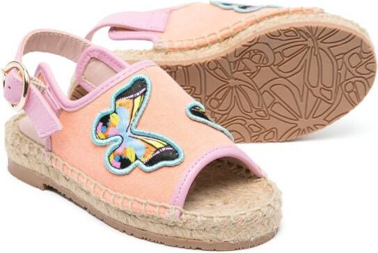 Sophia Webster Mini Sandalen met geborduurde vlinder Oranje