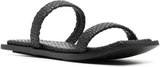 St. Agni Leren slippers Zwart